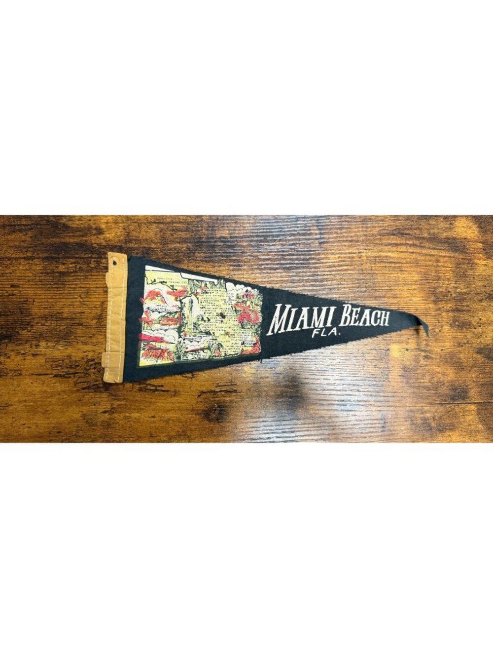 Vintage Miami Beach, Florida mini pennant
